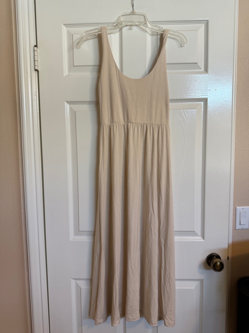A NEW DAY Women’s Sleeveless Beige Maxi Dress Tank Scoop Neck XS